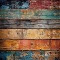 Vintage Rustic Wood Texture background, Colorful Wooden plank floor background Royalty Free Stock Photo