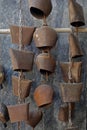 Vintage rusty cowbells Royalty Free Stock Photo