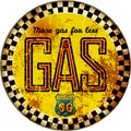 Vintage rusty gas station sign route 66 sign Royalty Free Stock Photo