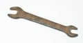 Vintage rusty Iron Spanner Double Sided Open End Wrench Royalty Free Stock Photo