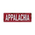 Appalachia vintage rusty metal sign on a white background vector illustration
