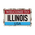 Illinois vintage rusty metal sign on a white background, vector illustration Royalty Free Stock Photo