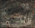 Vintage rusty textured metal background. Retro style toned