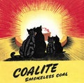 Vintage 1950s Coalite Smokeless Coal Advert Royalty Free Stock Photo
