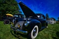 Vintage 1940s lincoln sedan at a car show in WI