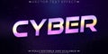 Vintage 80s text effect, editable retro future and cyber space text style Royalty Free Stock Photo
