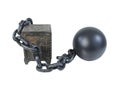 Vintage Safe Secured by Ball and Chain Royalty Free Stock Photo