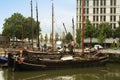 Vintage Sail ships in port.