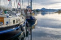 Vintage sailing boats dockes at Kyle of Lochalsh