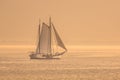 Vintage Sailing Ship Sunset Royalty Free Stock Photo