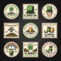 Vintage Saint Patricks Day Stamps Set