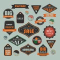 Vintage sale and promotional advertising labels Royalty Free Stock Photo