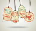 Vintage Sale Tags Design Royalty Free Stock Photo