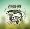 Vintage Salmon fishing emblems