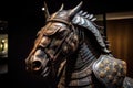 vintage samurai horse armor in museum Royalty Free Stock Photo