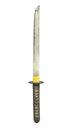 Vintage samurai sword isolated on white Royalty Free Stock Photo