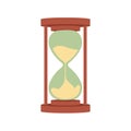 Vintage sand watch icon Vector