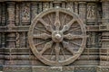 Vintage Sandstone Sculpture Wheel of Sun temple of Konarak World Heritage monument Konarak