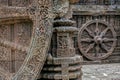 Vintage Sandstone Sculpture Wheel of Sun temple of Konarak World Heritage monument Konarak