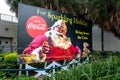 Vintage Santa Claus Coca Cola sign at Seaworld 214.