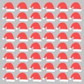 Vintage Santa Red Hats Pattern Texture Background