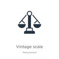 Vintage scale icon vector. Trendy flat vintage scale icon from measurement collection isolated on white background. Vector