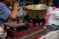 Vintage scales in a local market in Bali