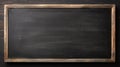 Vintage School Chalkboard with Wooden Frame - Classic Classroom Blackboard Design, ai generated Royalty Free Stock Photo