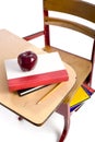 Vintage School Desk with Apple