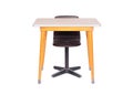 Vintage school desk and chair Royalty Free Stock Photo