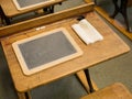 Vintage School Desk and Slate Royalty Free Stock Photo