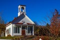 Vintage School House On Top Of Hill Royalty Free Stock Photo