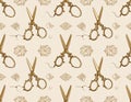 Vintage Scissors Pattern Royalty Free Stock Photo