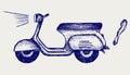 Vintage scooter Royalty Free Stock Photo