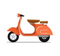 Vintage scooter isolated on white icon Royalty Free Stock Photo