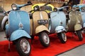 Vintage scooters model is on display during Indonesia Scooter Festival 2018.