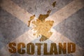 Vintage scotland map Royalty Free Stock Photo