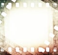 Vintage scratched film strip background