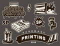 Vintage screen printing concept Royalty Free Stock Photo