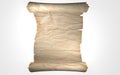 Vintage scrolls of parchment. On white background. 3D-rendering Royalty Free Stock Photo