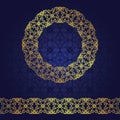 Vintage seamless background with frame and ribbon Royalty Free Stock Photo
