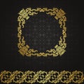 Vintage seamless background with frame and ribbon Royalty Free Stock Photo