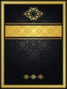 Vintage seamless background with gold frame Royalty Free Stock Photo