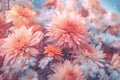 Vintage seamless dahlia flower pastel color Generative AI