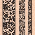 Vintage seamless decorative patterns in the form of strips.