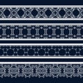 Vintage seamless decorative patterns in the form of strips