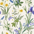 Vintage seamless floral pattern