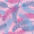 Vintage seamless palm leaves pattern background Royalty Free Stock Photo