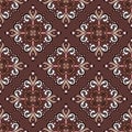 Vintage seamless pattern in baroque style. Bright print of beautiful curly elements and curls Royalty Free Stock Photo