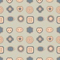 Vintage Seamless pattern. Buttons for sewing . Vector background for textiles, wallpaper, packaging, web pages. The Royalty Free Stock Photo